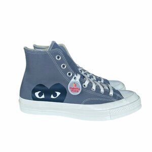🖤Comme Des Garçons Play Converse Chuck 70 Hi Men Shoes Size 8.5 Gray 171847C🖤